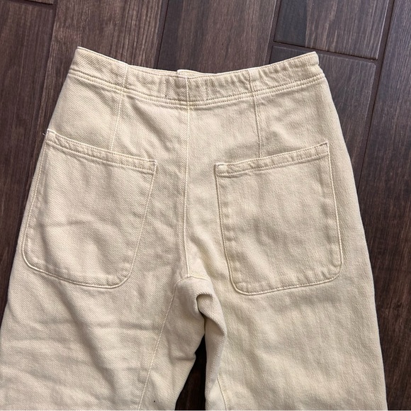 Free People Osaka Mid Rise Barrel Jean in Electric Lime Yellow Sz 25 - Picture 2 of 8